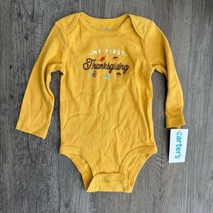 Carter's Mustard 'My First Thanksgiving' Bodysuit